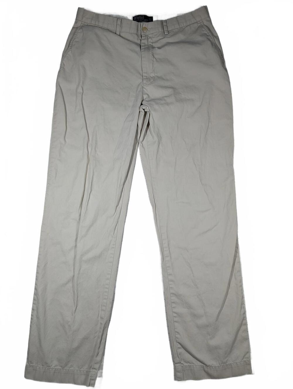 Polo Ralph Lauren Classic Fit Khaki Chino Pants Casual Mens 34 Beige 34x32